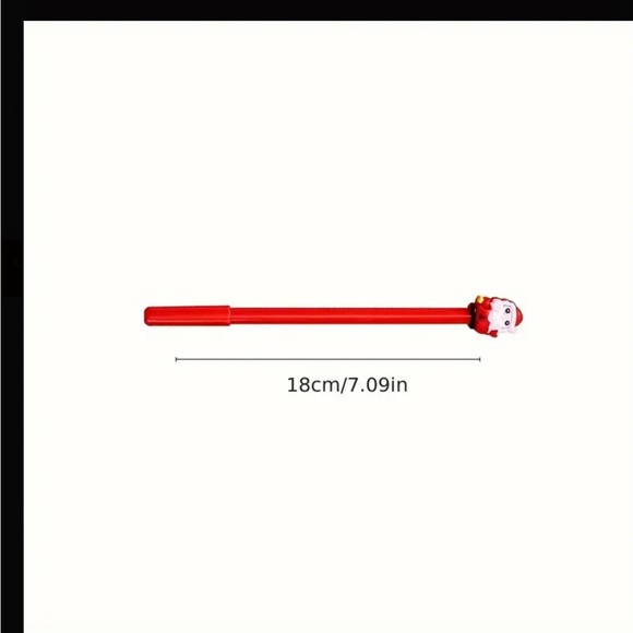 10pcs Christmas Themed Gel Pens, Unique Designs with Black Ink - Picture 5 of 8